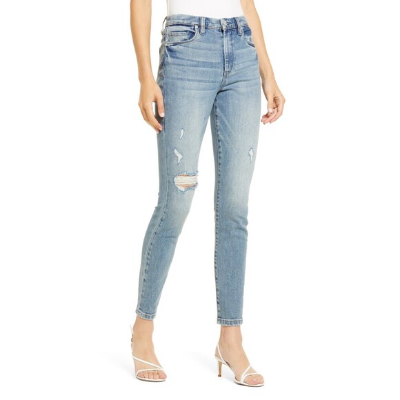 Blank NYC women's The Great Jones Ripped High-Rise Skinny Jeans Size 26 - Picture 2 of 8